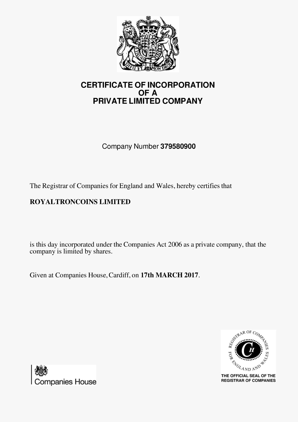 Certificate 1